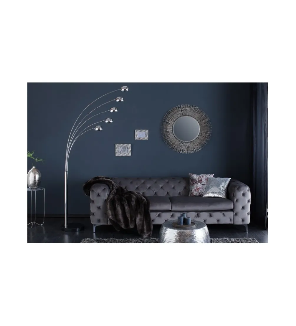 Lampa podłogowa Five chrom 200 cm srebrna