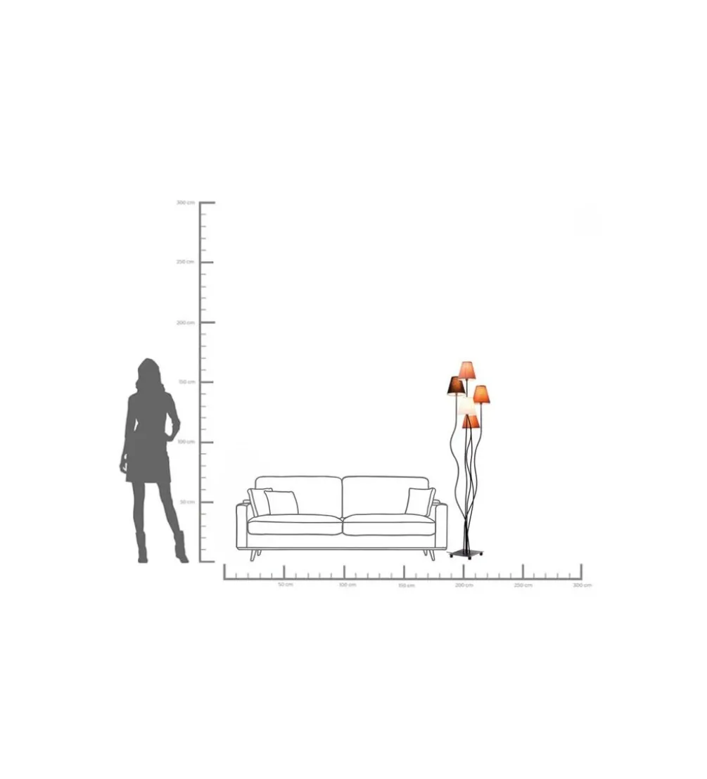 Lampa podłogowa FLEXBLE MOCCA CINQUE 163 cm