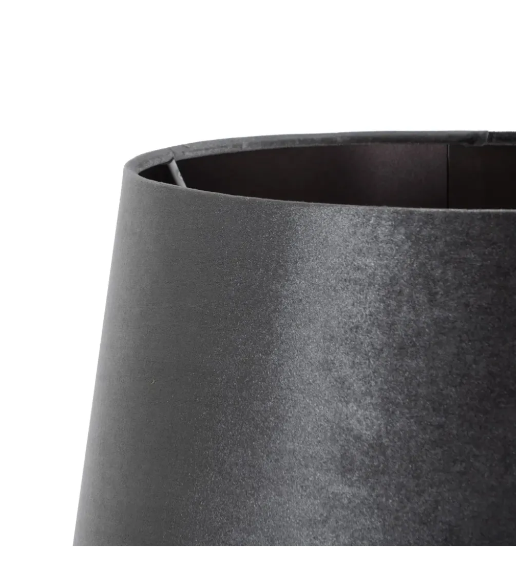 Lampa podłogowa HEMLA 156 cm szklana czarno szara