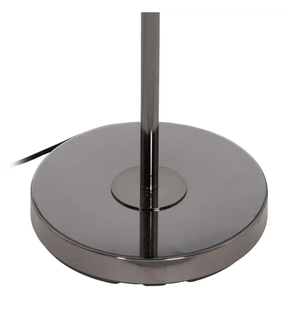 Lampa podłogowa HEMLA 156 cm szklana czarno szara