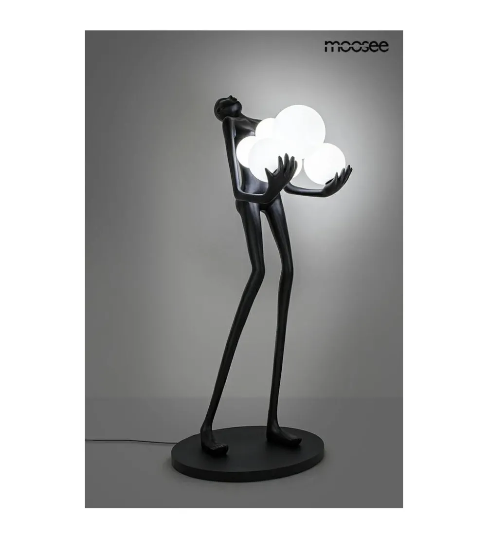 Lampa podłogowa HUMAN 180 cm czarna