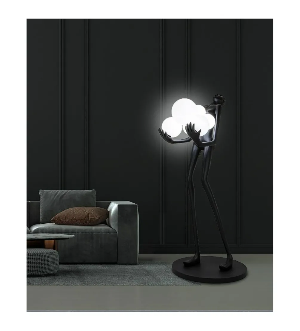 Lampa podłogowa HUMAN 180 cm czarna