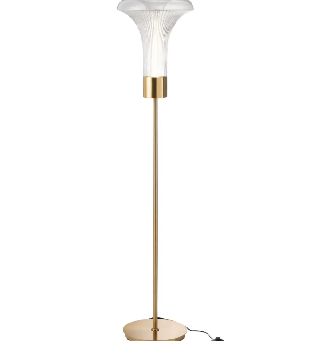 Lampa podłogowa KLER LED 155 cm złota
