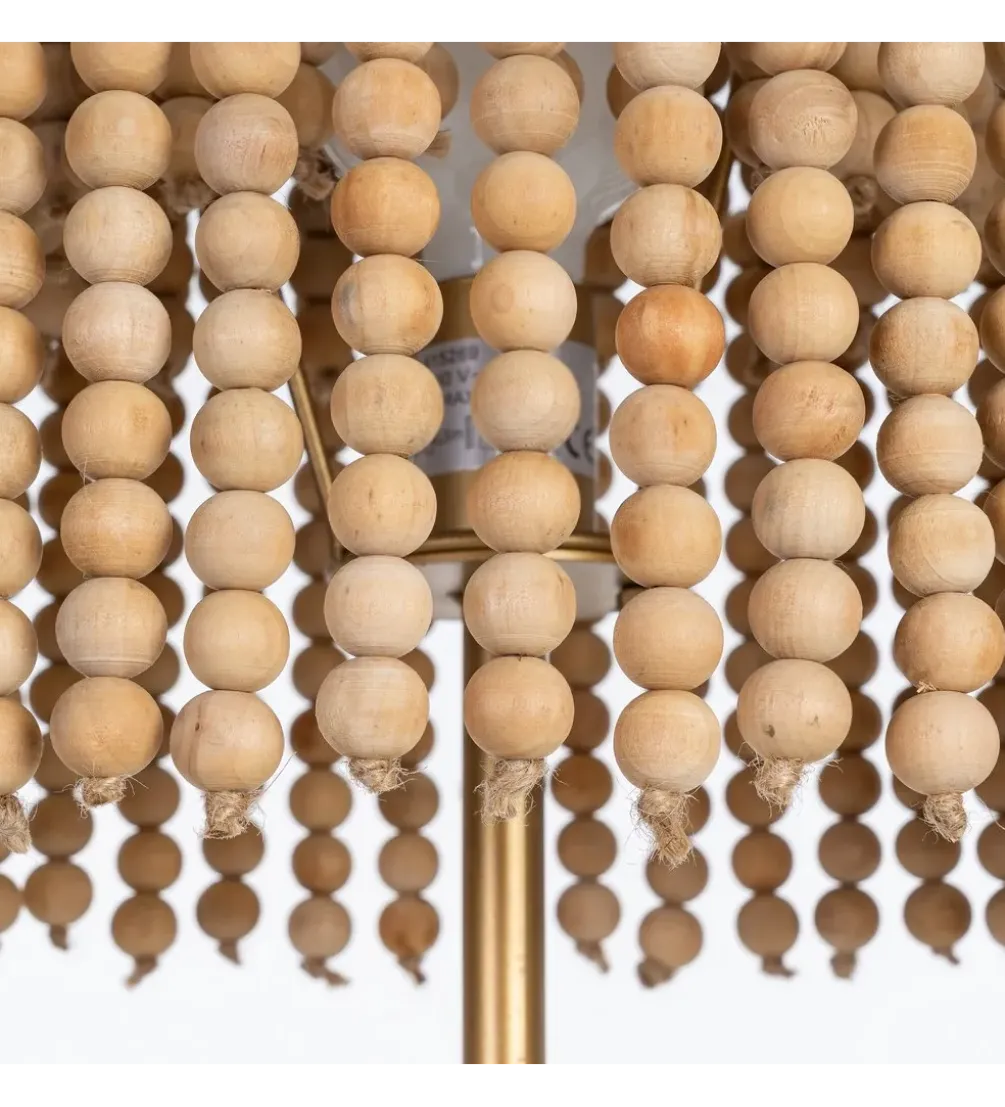 Lampa podłogowa KORGAL 152 cm naturalna złota