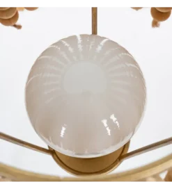 Lampa podłogowa KORGAL 152 cm naturalna złota