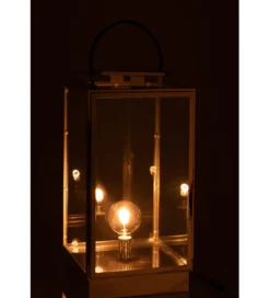 Lampa podłogowa LATARNIA 76 cm srebrna