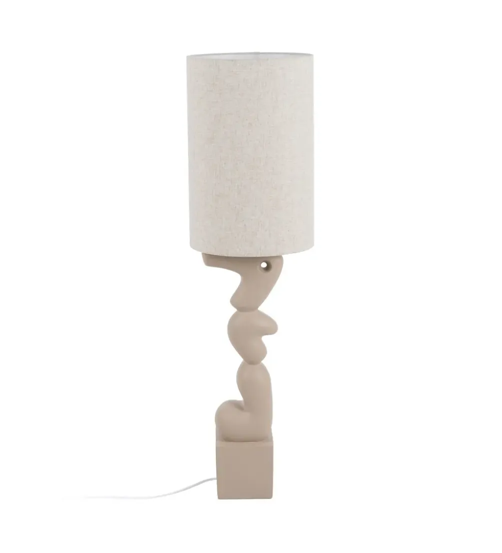 Lampa podłogowa LEKATU 128 cm kremowa
