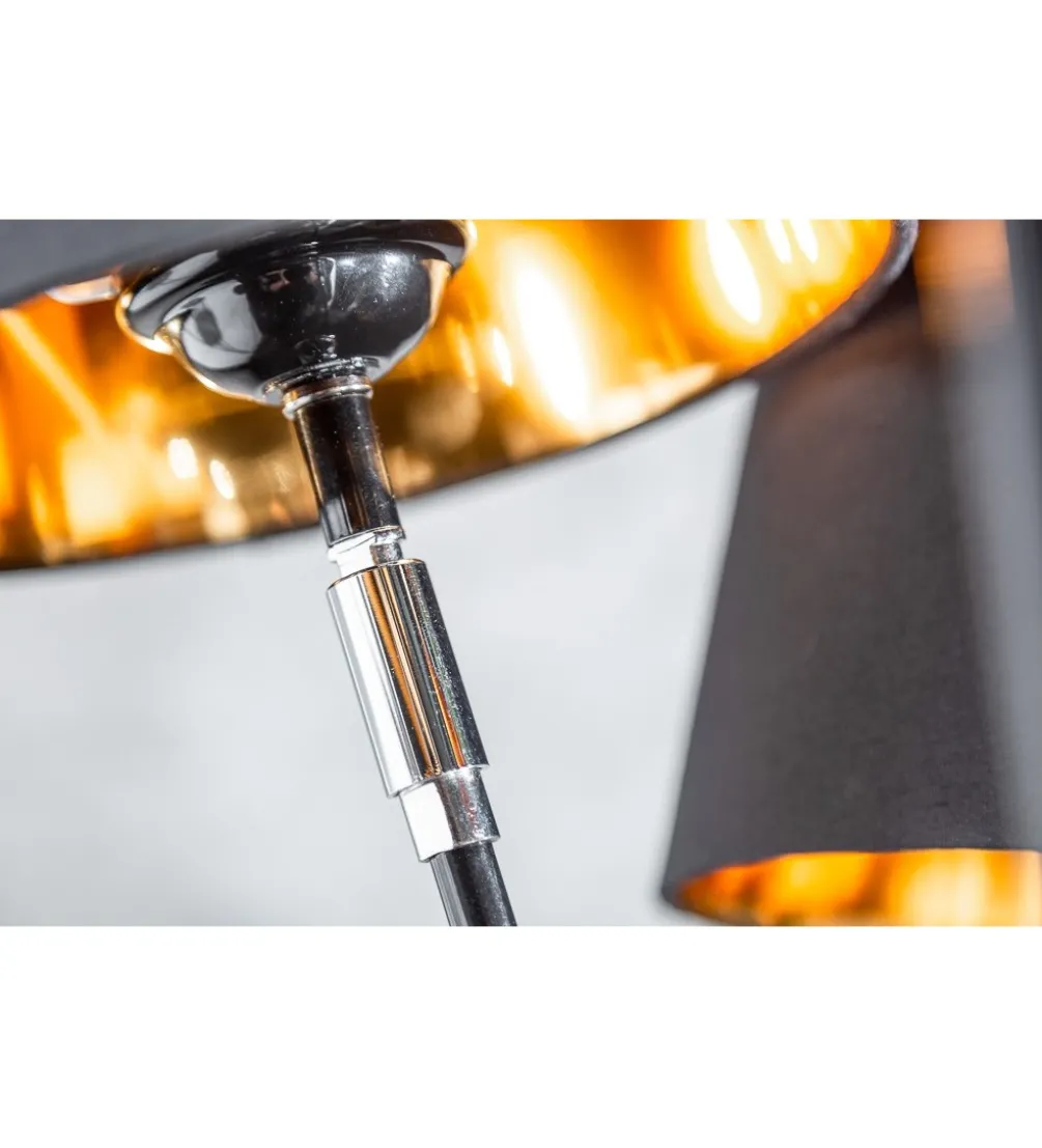 Lampa podłogowa Levels 178 cm czarno złota