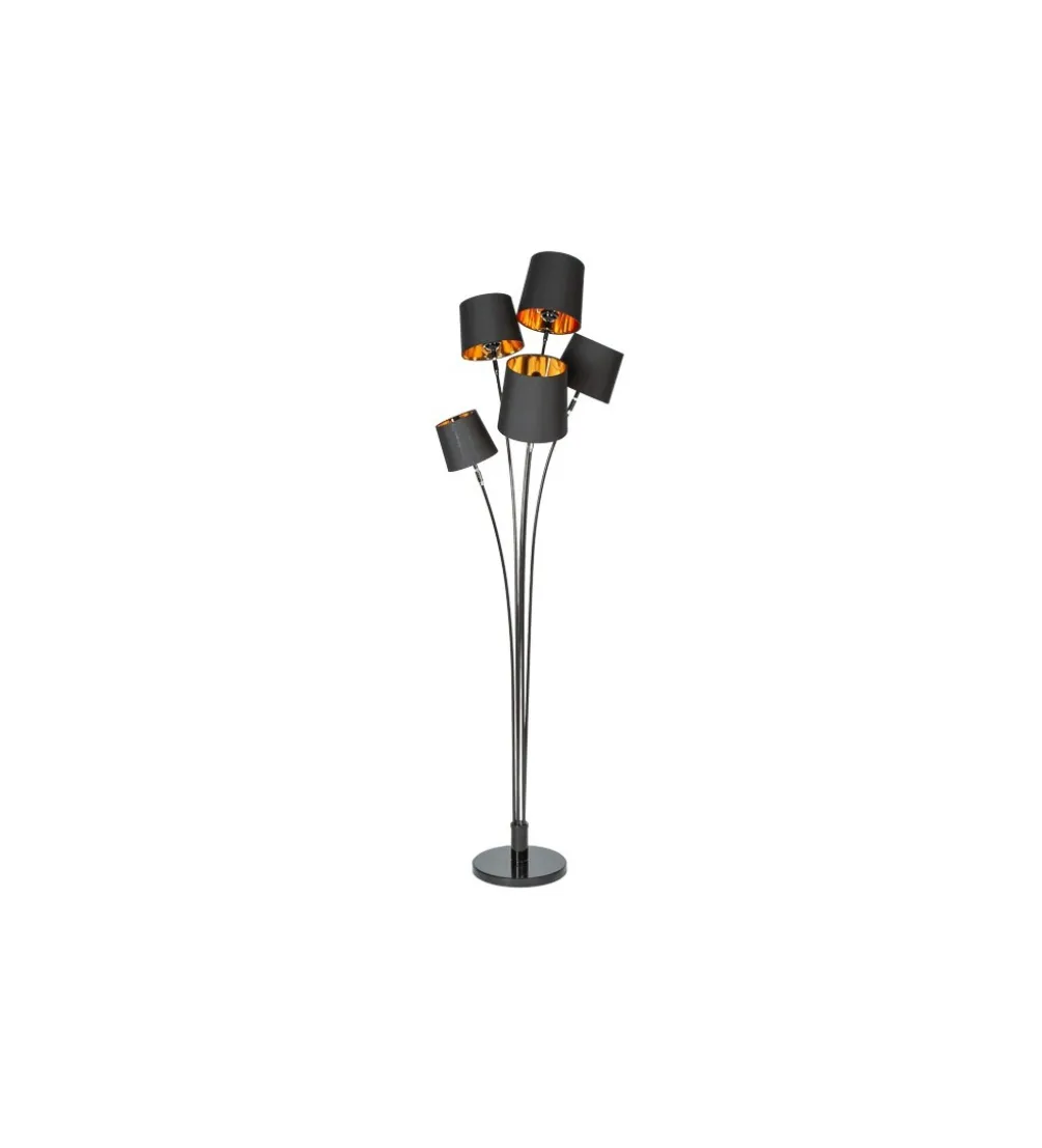 Lampa podłogowa Levels 178 cm czarno złota