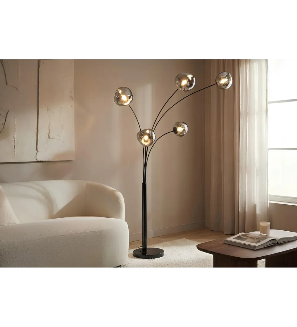 Lampa podłogowa LIQUID DIAMOND 202 cm szara