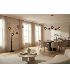 Lampa podłogowa LIQUID DIAMOND 202 cm szara