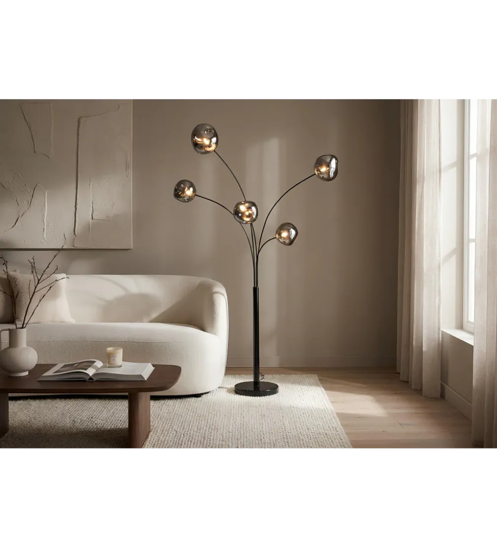 Lampa podłogowa LIQUID DIAMOND 202 cm szara