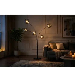 Lampa podłogowa LIQUID DIAMOND 202 cm szara