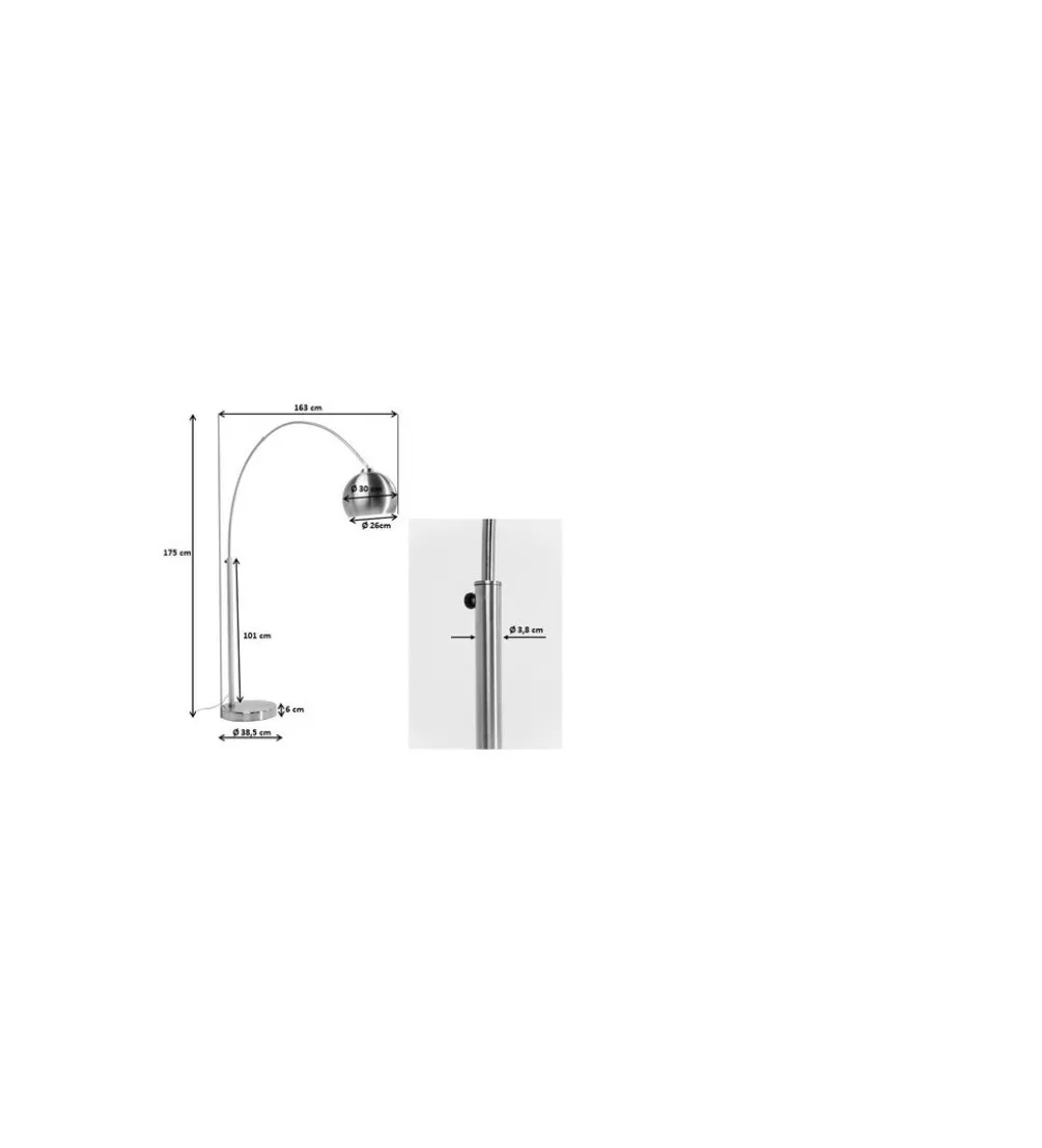Lampa podłogowa LOUNGE 175 cm czarna