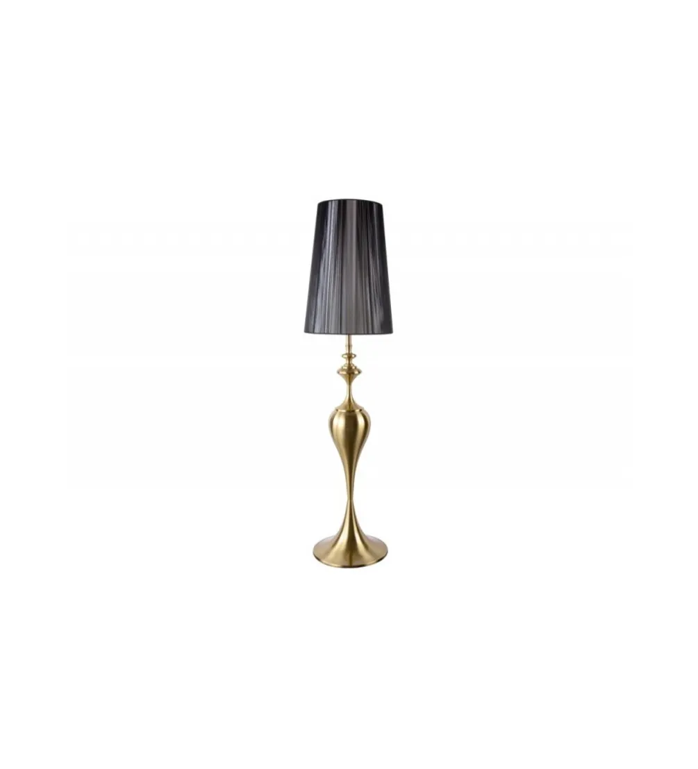 Lampa podłogowa Lucie 160 cm czarno złota