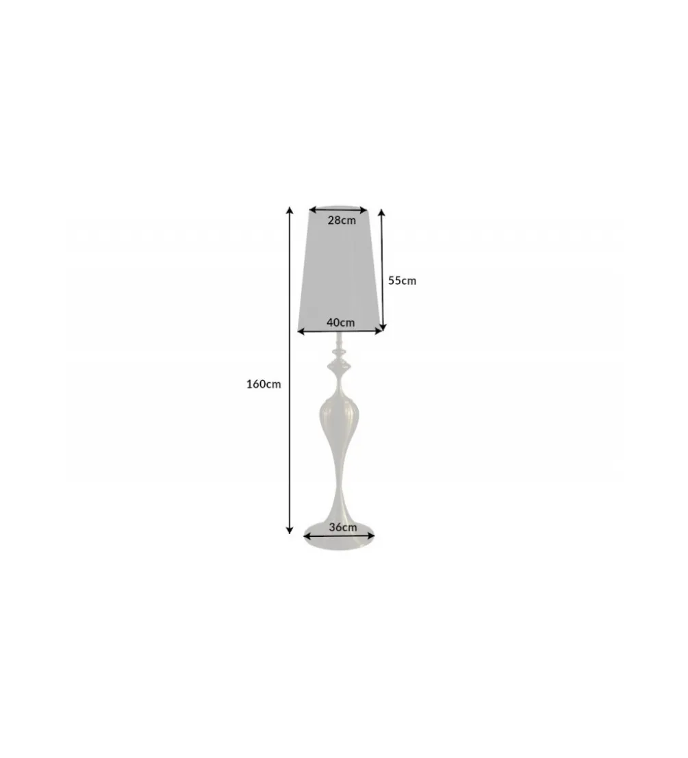Lampa podłogowa Lucie 160 cm czarno złota