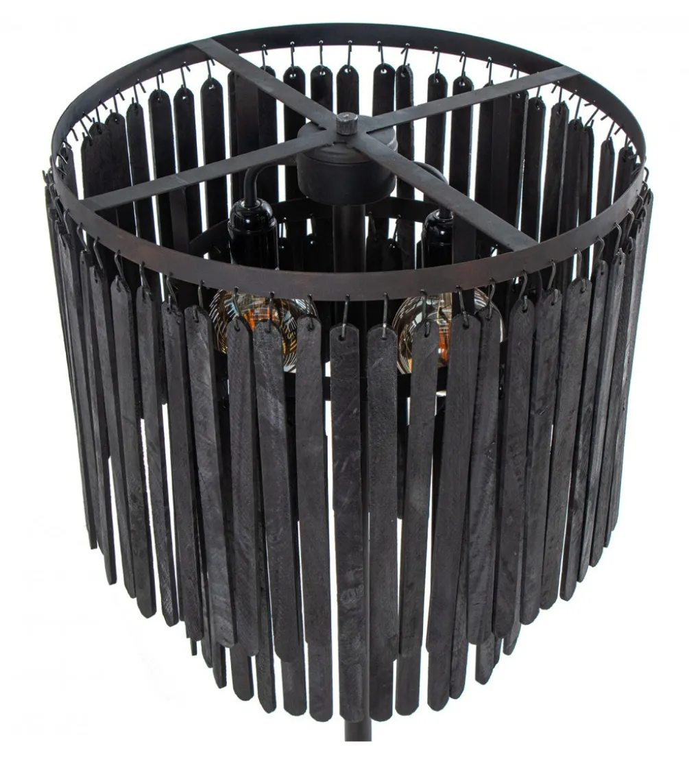 Lampa podłogowa LUTER 148 cm czarna
