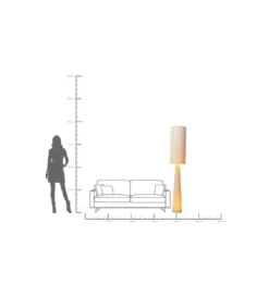 Lampa podłogowa MARLEEN 190 cm boucle beżowa