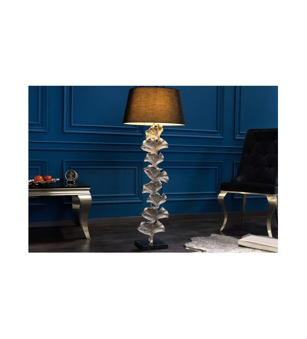 Lampa podłogowa Morella 122 cm srebrna