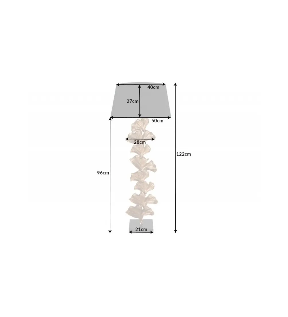 Lampa podłogowa Morella 122 cm złota