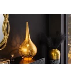 Lampa podłogowa ORIENT LIVING 50 cm ze złotym dekorem
