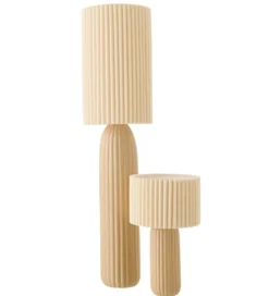 Lampa podłogowa RUTH 91 cm ceramika karmelowa