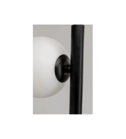 Lampa podłogowa SCALA BALLS 160 cm czarna z mlecznymi kloszami