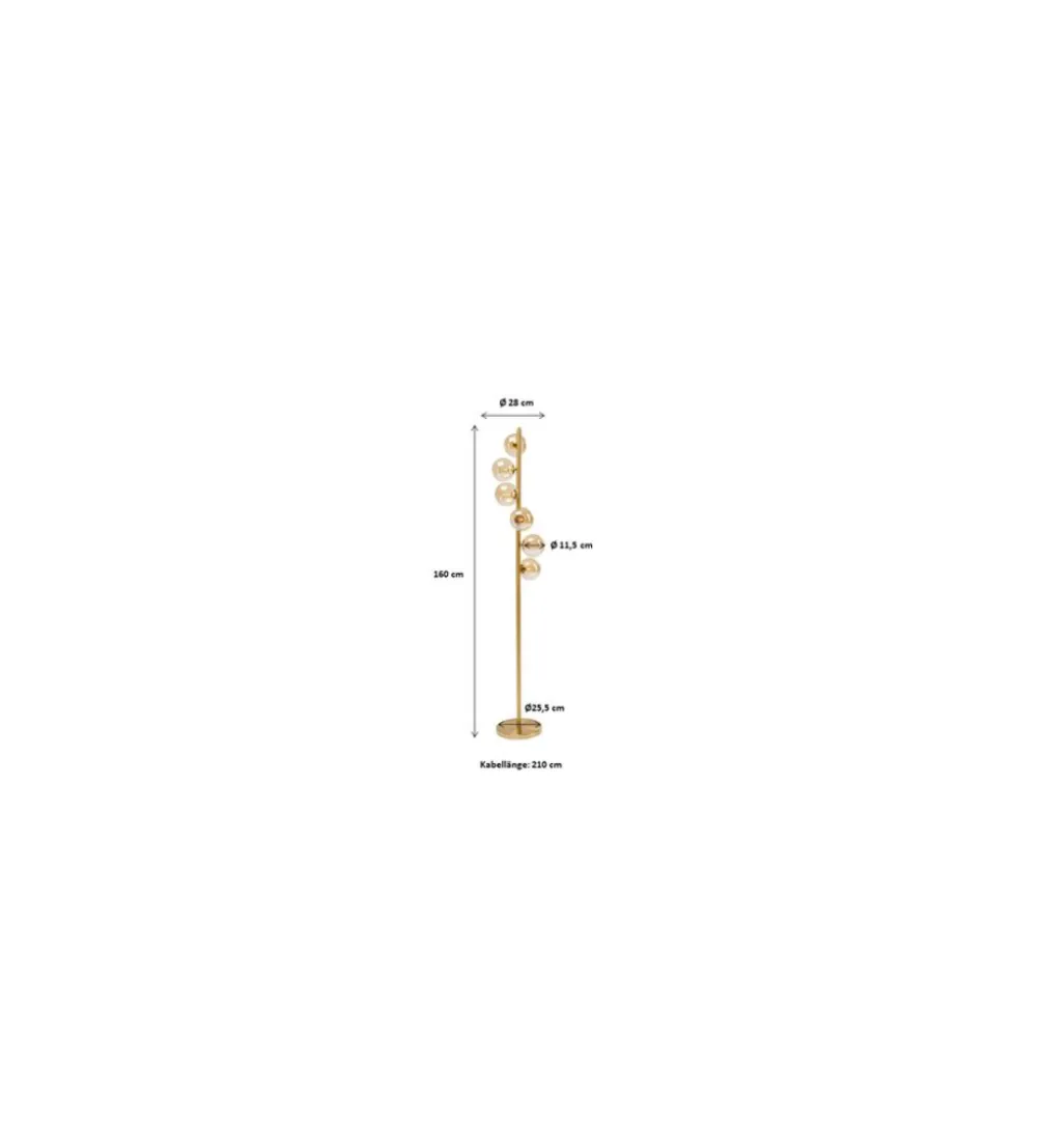 Lampa podłogowa SCALA BALLS 160 cm złota