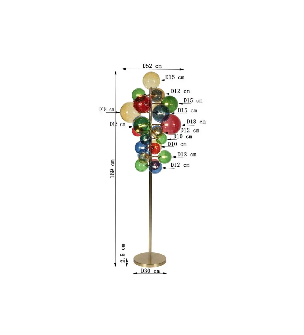 Lampa podłogowa SCALA BALLS 169 cm