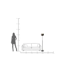 Lampa podłogowa SMOKE GOBLET BALL 160 cm