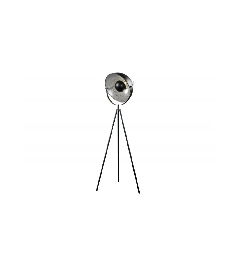 Lampa podłogowa Studio 146 cm czarno srebrna