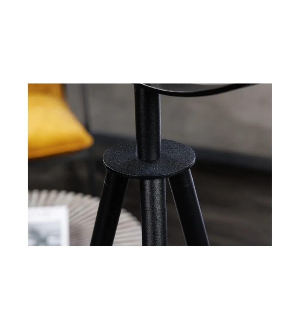 Lampa podłogowa Studio 146 cm czarno srebrna