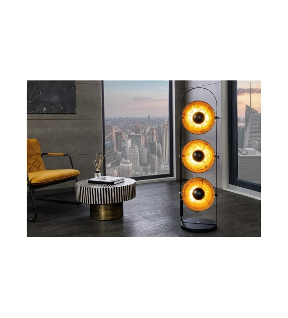 Lampa podłogowa Studio czarno złota