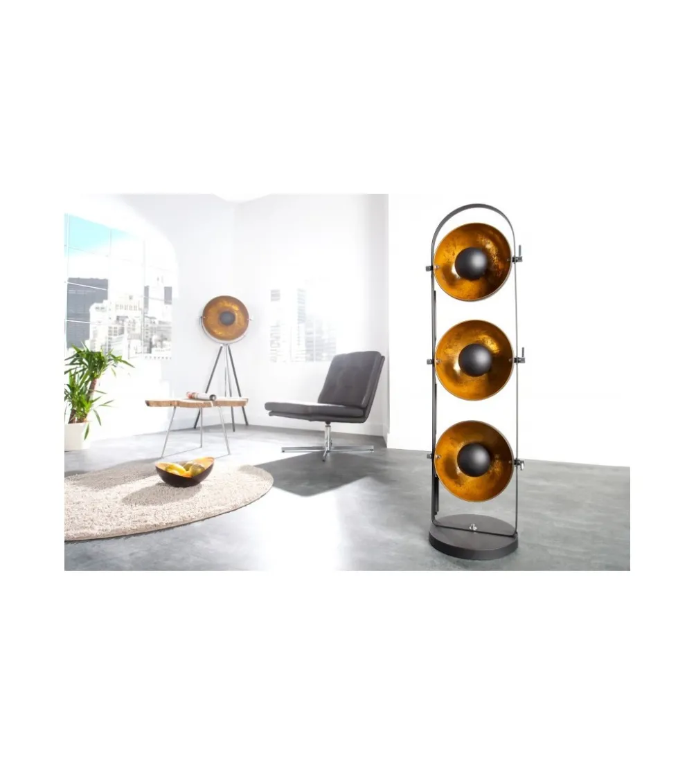 Lampa podłogowa Studio czarno złota
