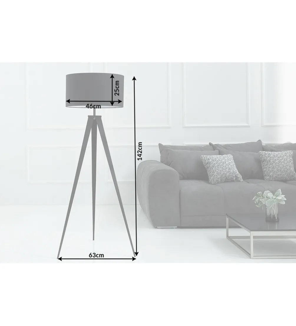 Lampa podłogowa Tripod czarna
