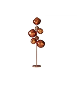 Lampa stojąca LIQUID DIAMOND 170 cm stalowa miedź