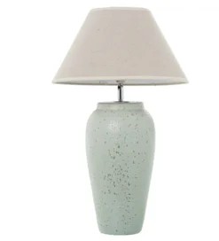 Lampa stołowa ABARMAL 57 cm ceramika antyczna biel