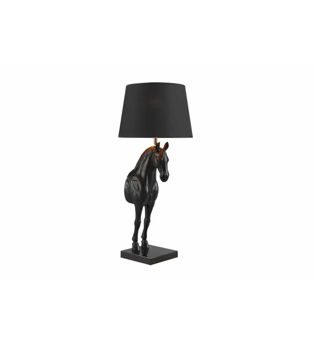 Lampa stołowa Animal Horse 75 cm czarna