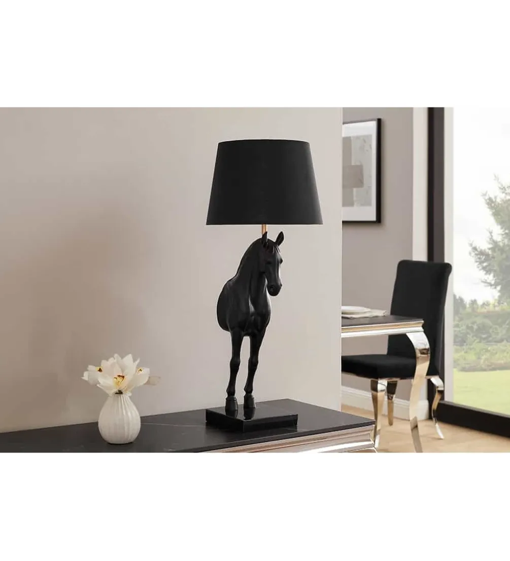 Lampa stołowa Animal Horse 75 cm czarna