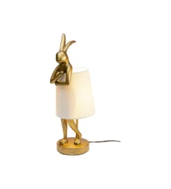 Lampa stołowa Animal Rabbit 50 cm złoto biała