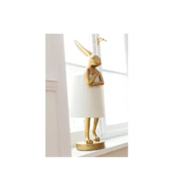 Lampa stołowa Animal Rabbit 50 cm złoto biała