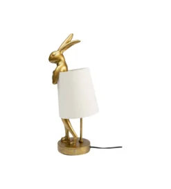 Lampa stołowa Animal Rabbit 50 cm złoto biała