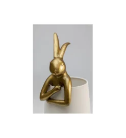 Lampa stołowa Animal Rabbit 50 cm złoto biała