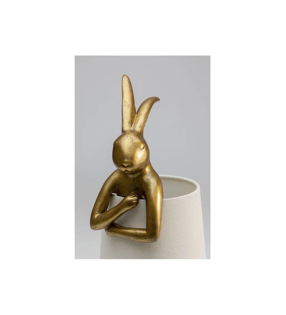 Lampa stołowa Animal Rabbit 50 cm złoto biała