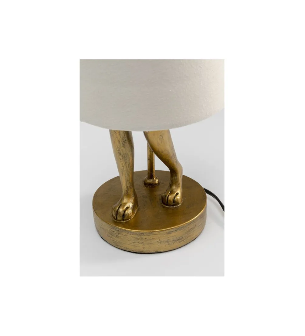 Lampa stołowa Animal Rabbit 50 cm złoto biała