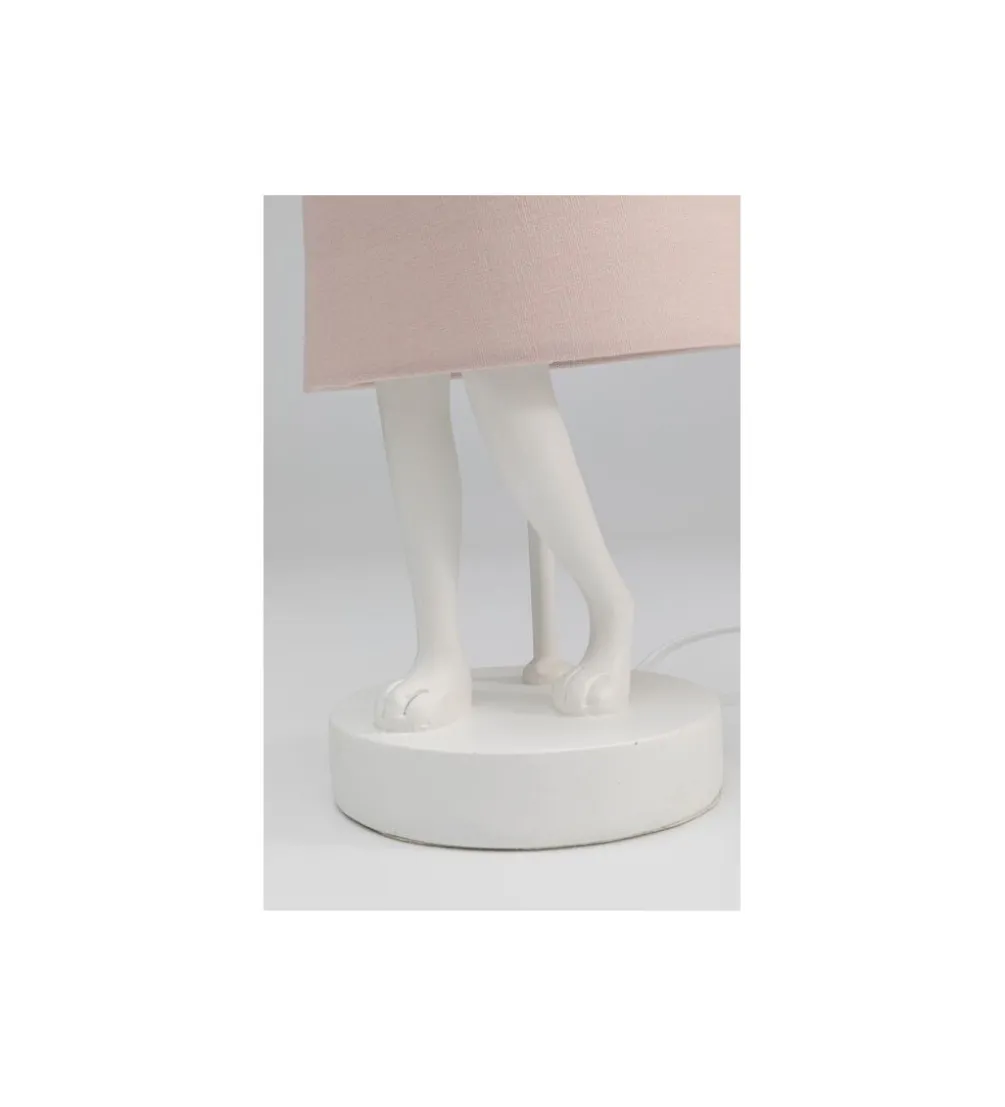 Lampa stołowa Animal Rabbit 50 cm biało różowa