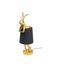 Lampa stołowa Animal Rabbit 68 cm złoto czarna