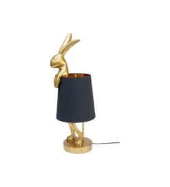 Lampa stołowa Animal Rabbit 68 cm złoto czarna
