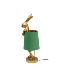 Lampa stołowa Animal Rabbit 68 cm złoto zielona