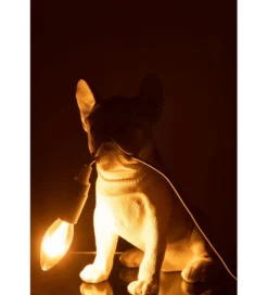Lampa stołowa Bulldog biała